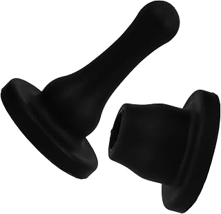 Black Silicone Door Stopper with Wall and Floor Protection