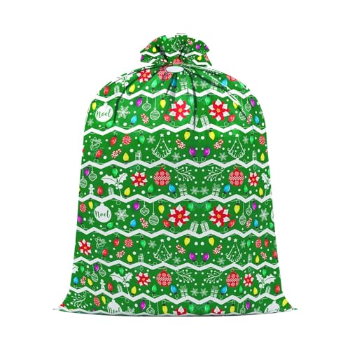 80"x60" Jumbo Christmas Gift Bags Bike Plastic Oversized Bicycle Present Bag Xmas Big Gift Wrapping Bags XXL Kids Gift Bags Reusable Tree Birthday Party Favors Goody Bags Green