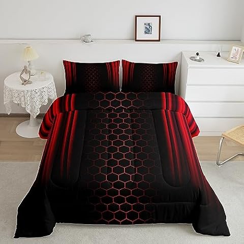 Manfei Abstract Ombre Queen Comforter Set Cover