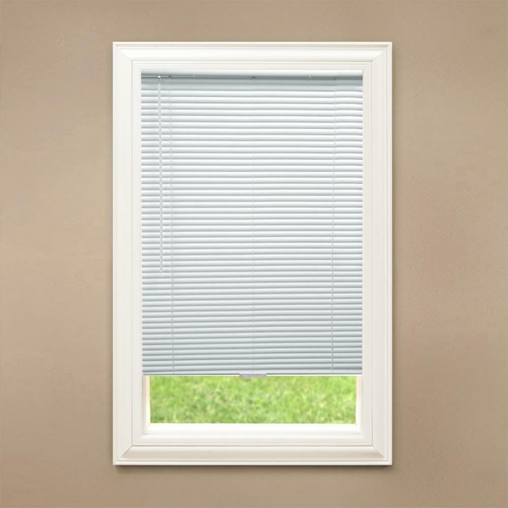 Breslin Blinds 1" Custom Cut Premium Cordless Vinyl Blinds - White (16" W x 48" L)