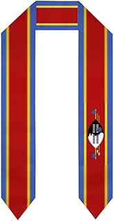 DABOYOZHZH Eswatini Flag Graduation Shawl Sash Stole Wraps Scraf For International Study Pride Women Men