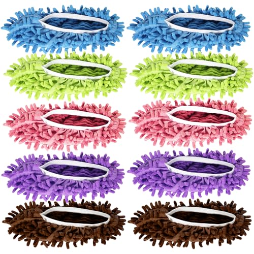 Zehrai Mop Slippers 5 Pairs Reusable