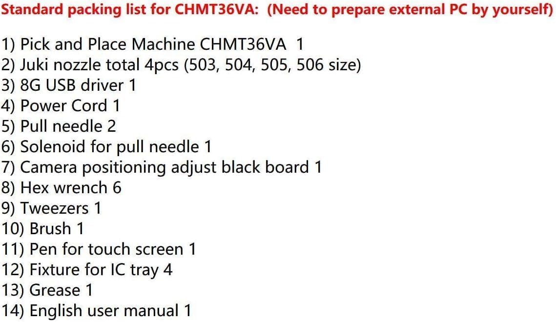 CHMT36VA Stojąca Maszyna SMD Pick and Place z Systemem Wizyjnym, Zamknięta Pętla Sterowania dla Komponentów 0402, SOP, QFN, Układów 0201-5050, Montaż PCB Prototypów i Małych Serii