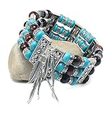 Southwestern Turquoise Cuff Bracelet for Men Women Bohemian Jewelry