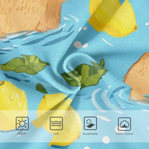 Wusikd Capybaras Swimming Boys' Underwear Cotton Lemon Boys Briefs Soft Toddler Underwear 2T3