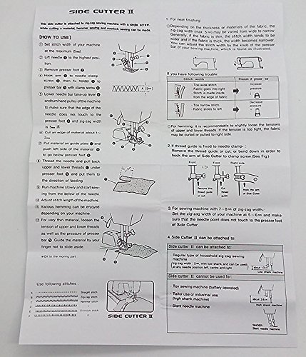 Prensatelas Side Cutter II para máquina de coser miniatura 5