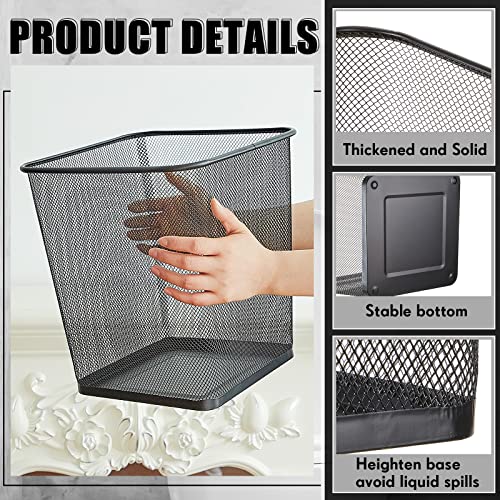 Zeyune 6 Pack Mesh Trash Can, 5 Gallons Wire Trash Can Metal Mesh Waste Basket Garbage Bins For Home Bedroom Bathroom Kitchen Office (Black) #TOP2