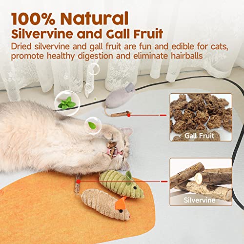Potaroma 3Pcs Catnip Toys, Interactive Silvervine Cat Mice & Animals Toys For Indoor Cats And Kittens, Dental Cat Nip Plush Toy, Matatabi Silvervine Cat Chew Toy For Exercise #TOP3