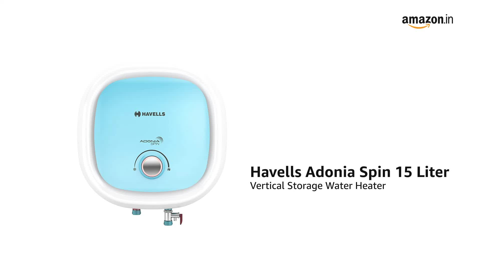 Havells Adonia Spin 15-Litre Vertical Storage Water Heater (Geyser) White  Blue 5 Star