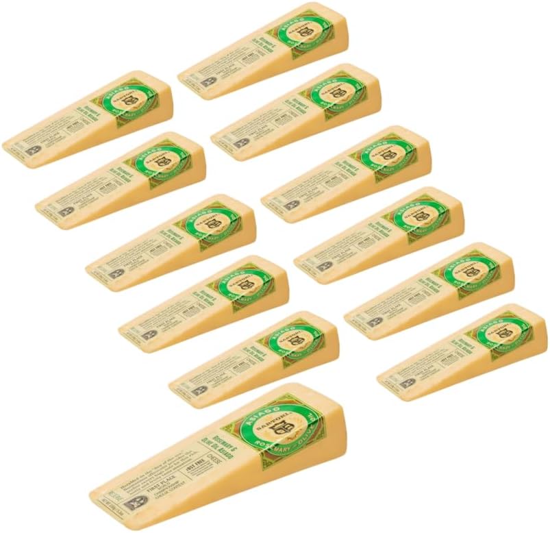 Reserve Rosemary and Olive Oil Asiago Cheese Wedge, 5 Ounce -- 12 per case.