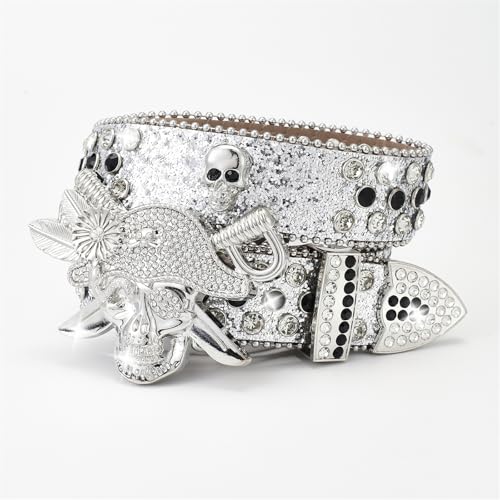 Crystal Pirate Buckle Belt For All Age BlingBling Sequined Belt Cool Vintage Pants Belt Street Dance Belt Eye Catching3