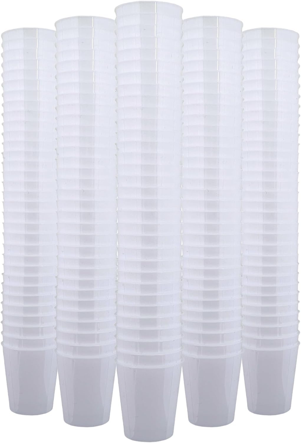MIJOMA Vasos de chupito irrompibles de plástico resistentes, vasos de chupito Jello Shots, postres, fiestas, bodas, cumpleaños, aptos para lavavajillas, reutilizables, 29 ml (blanco, 640 unidades)