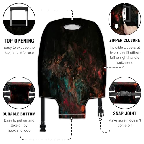 Travel Luggage Cover Suitcase Protector Scratch-Resistant Fit Not Included Suitcase Multicolored Abstract XL-30-32in2