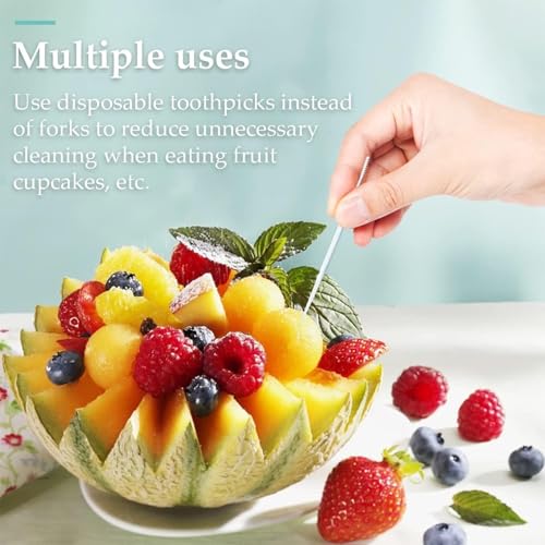 Image of 200PCS Toothpick,Interdental Brush for Teeth,Double Head Dental Floss Interdental Toothpick,Plastic Toothpicks for Teeth for Teeth Cleaning Tools(White)