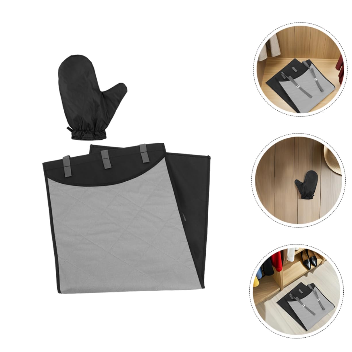 Tappetino da Stiro Portatile da Porta Pieghevole in Cotone | Guanto Anti-vapore, Struttura in Poliestere e Oxford Cloth, Design Termoresistente per Viaggi di Lavoro