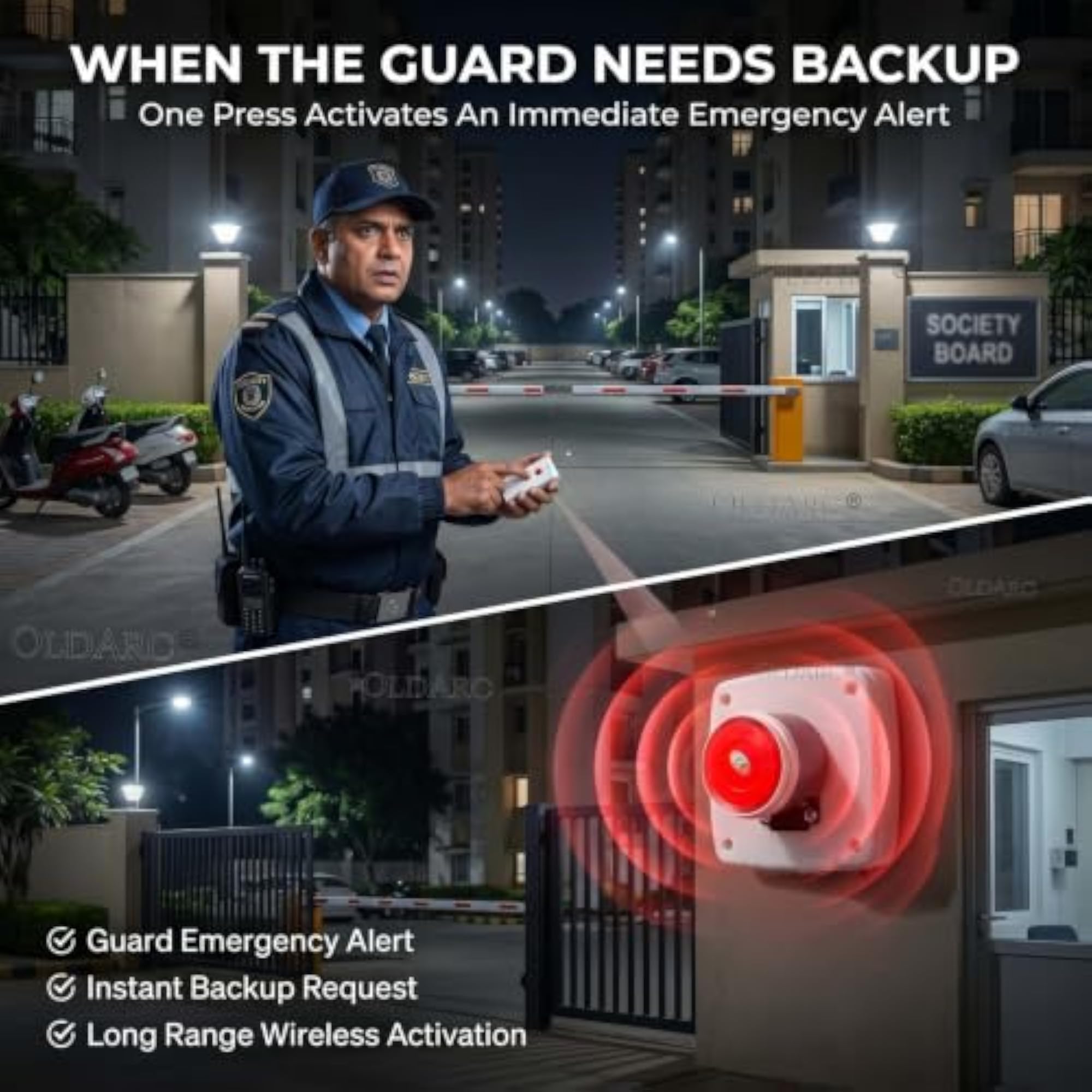 RS2 Pro Remote Control Panic Alarm System