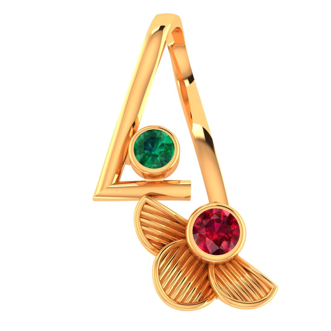 BIS Hallmark 9KT (375) Gold Harmony Arc Pendant for Women & Girls (Without Chain) | Gift for Girls & Women | 0.29 Gram-image-1