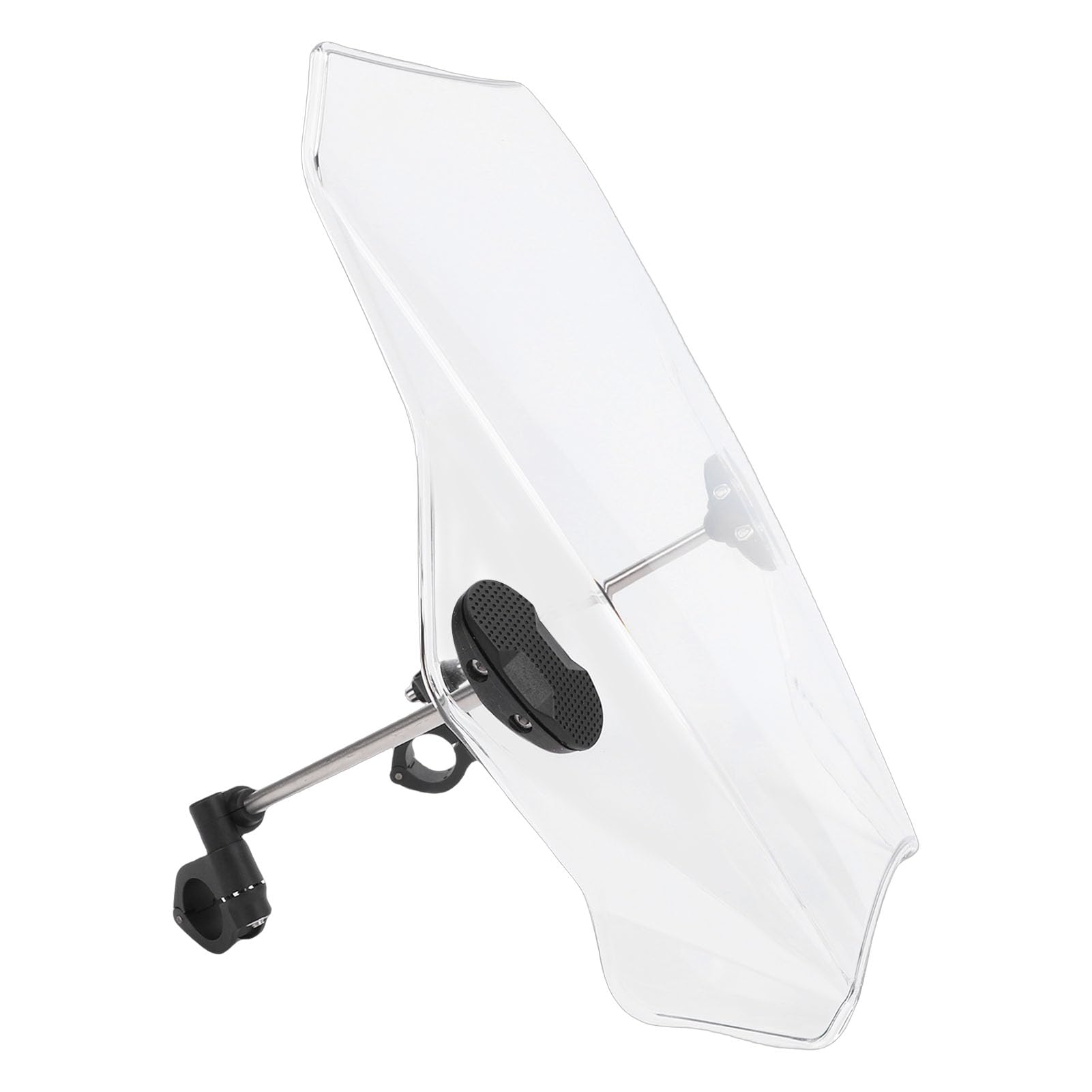 Parabrezza trasparente per moto, regolabile, in plastica ABS di alta qualità, per manubri da 22 mm, 25 mm e 28 mm