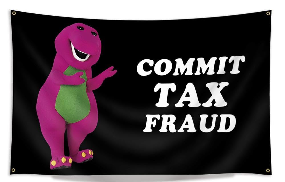 Commit Tax Fraud Funny Tapestry 3X5Ft Flag Indoor Outdoor Wall Tapestry for College Dorm Room Lawn Holiday Party Decor Banner