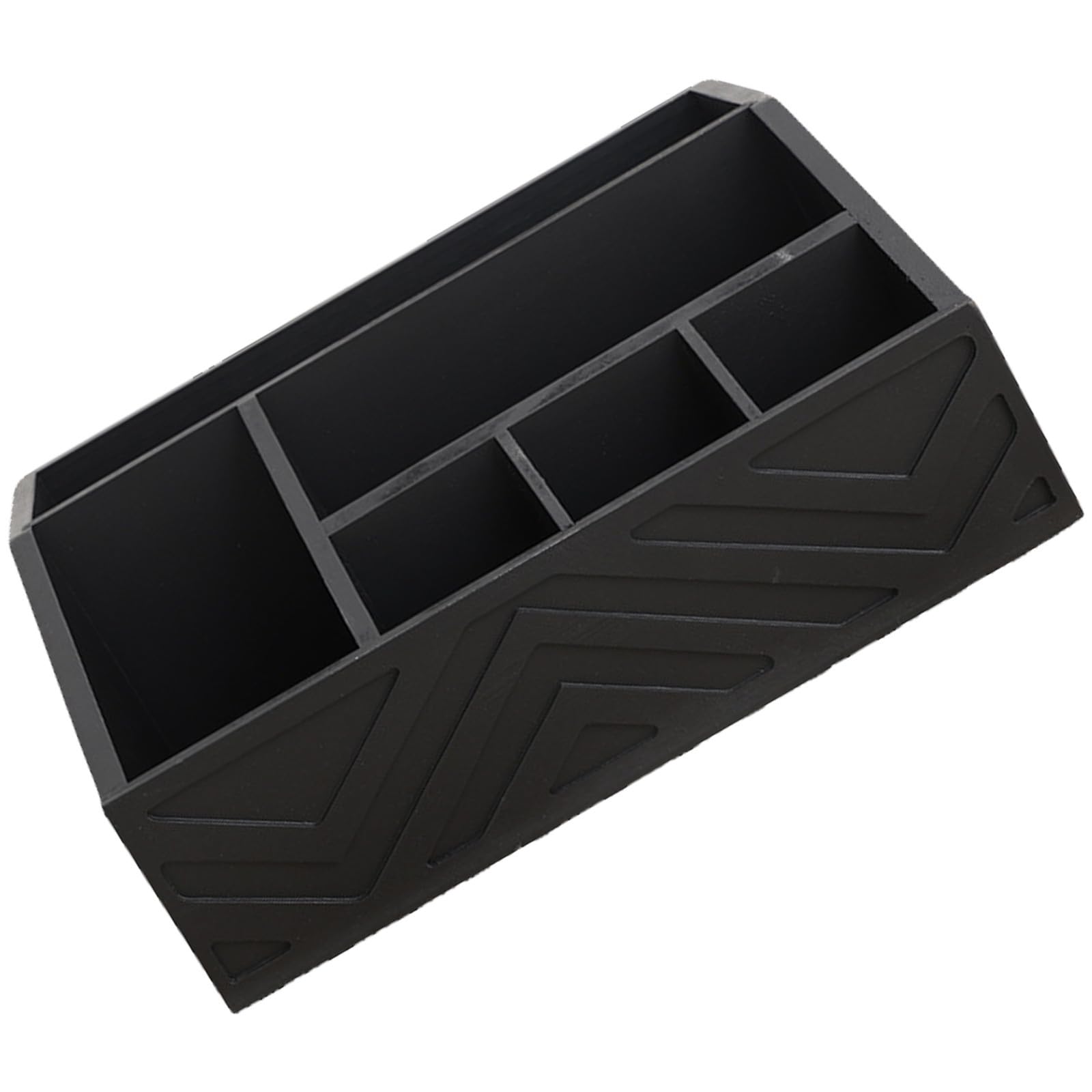 Schwarzer Holzbriefsortierer mit 6 Fächern für Brief und Postsortierung Rustikaler Dekorativer Desktop Organizer für Küchenarbeitsplatten und Schreibtisch