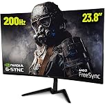 YEYIAN Sigurd - Monitor Gamer Curvo 23.8" FHD (1920x1080), 200Hz, 1ms MPRT, FreeSync, G-Sync, 96% sRGB, HDMI/DP/DVI, Altavoces, VESA - Negro