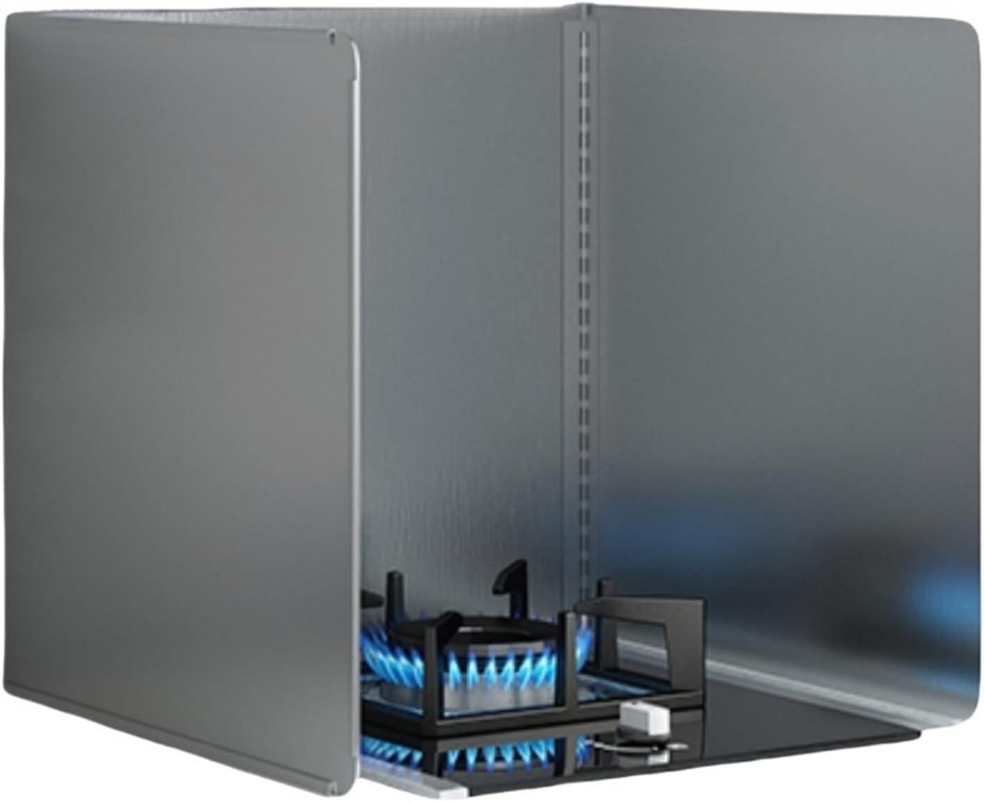 Wcxixo 3 Sided Splatter Guard Stainless Steel Grease Shield Portable Folding Cooker Side Fat Oil Splash Guard Cooking Splatter Screen for Stove Top Wall Frying