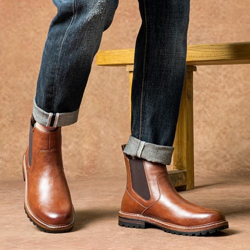 Jousen Chelsea Boots Men Casual Slip On Ankle Waterproof Mens Boots2