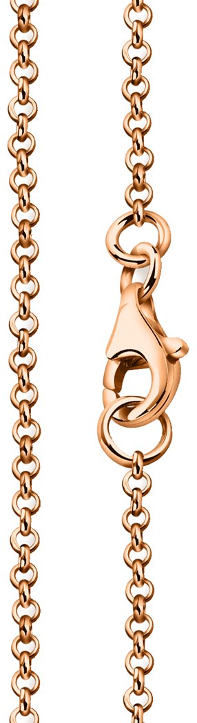 Rosegold Erbskette 925 Silber Kette Damen Halskette 1,7 mm 11-4 | vergoldete Silberkette Rose Gold in den Längen 42 45 50 60 70 80 90 cm verfügbar