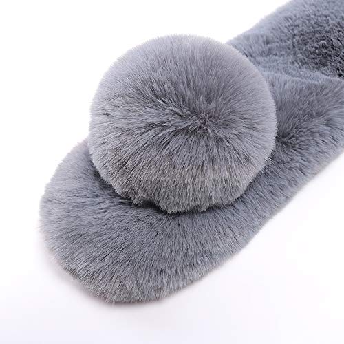 Asudaro Damen Kunstpelz Fell Schal Winterschal Brautschal Brautstola Warm Pelzkragen Fellkragen Halstücher Pelzschal 73cm