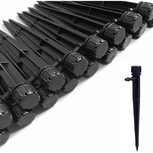 60 Piece of Drip Irrigation Emitters and Parts or Professional Irrigation Drippers and Drip Emitters or Sprinkler System Parts and Heads for 1/4 inch drip tubing