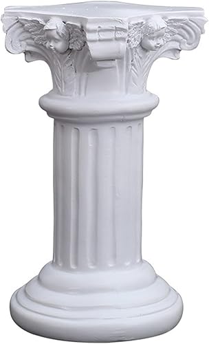 Miniatura 6 de Naysku Decoración de resina Pilar Romano, Columna Griega Columna Romana Decoración de mesa de columna romana blanca, figura de resina para boda,