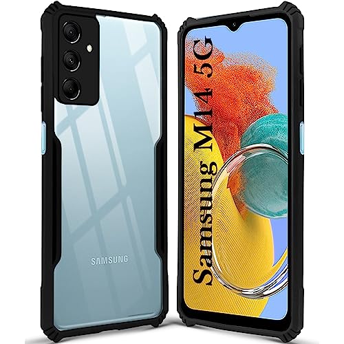 Image of Jkobi Back Cover Case for Samsung Galaxy M14 5G (Shockproof with Polycarbonate Clear Panel | Professional Black)