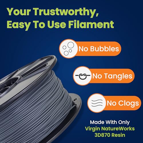 Image of 3D-Fuel Tough Pro PLA+ Filament for 3D Printing, Made in, Charcoal Gray