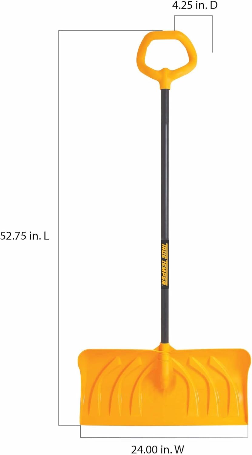 review True Temper 1635000 VersaGrip Snow Pusher, 24 Inch, Multi