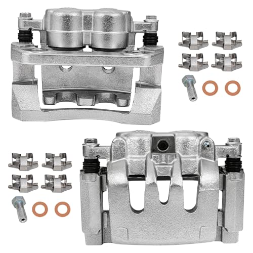 Image of SCITOO Rear Left+Right Brake Calipers With Bracket 18B5077 18B5076 Compatible For Ford For F-250 Super Duty 2008-2012 For Ford For F-350 Super Duty 2008-2012