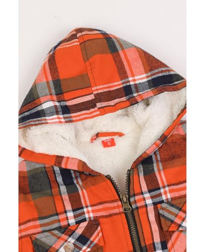 Image of ZENTHACE Boys Sherpa Fleece Lined Flannel Jacket