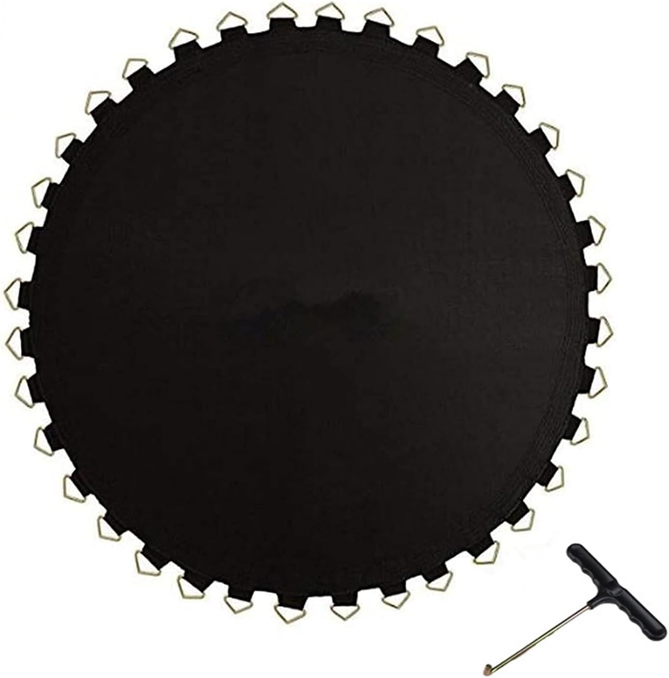 10FT Round Replacement Trampoline Mat, Waterproof Trampoline Jumping Pad Using 5.5inch Springs, Trampoline Floor Mat with 54/56/60/64 Buckles