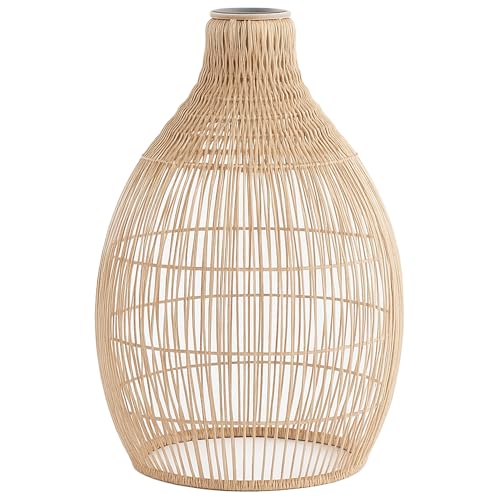 Lampenschirm allein natürlicher Bohème-Stil geflochtene Korbwaren-Art aus Poly-Rattan HOLIDAY SHADE H42cm