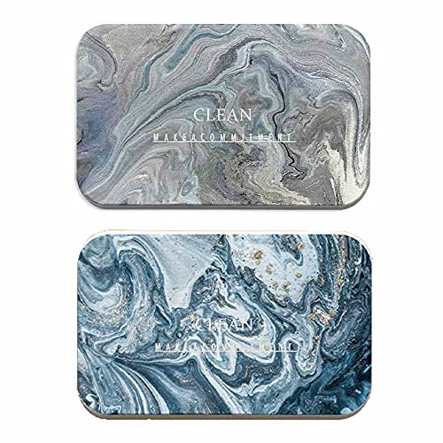 珪藻土 石鹸置き oumino 珪藻土トレー 無石綿 アスベストなし 水切りマット おしゃれ 歯ブラシスタンド 歯磨きコップ ソープディッシュ 置き 洗面台 石鹸 石けん 手洗い 食器洗い 水濡れ 洗顔 トレー 吸水 速乾 消臭 洗面所 13cmx8cmx0.9cm 2枚入り