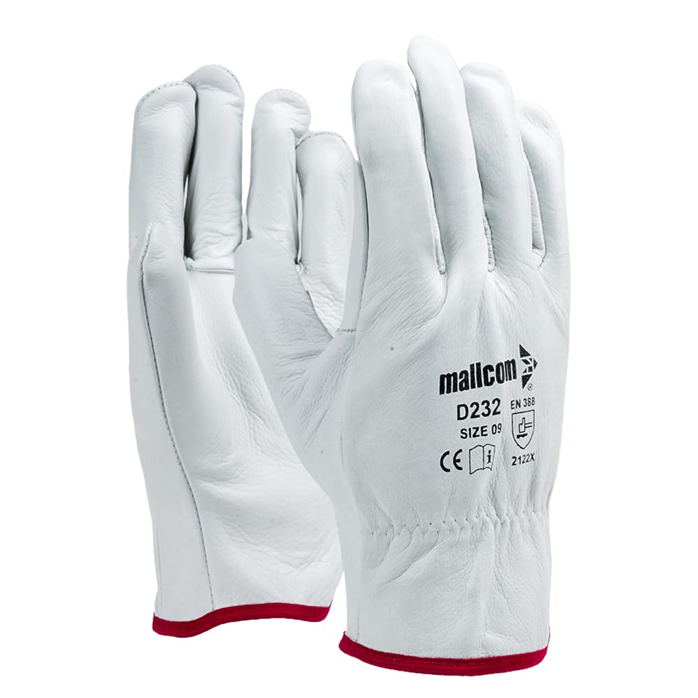 Mallcom Safety Gloves, D232 Natural Grain Welder Safety Leather Gloves, Elasticized back, Use Full In These Industries Construction, Iron & Steel Work, Logistics, Manufacturing Size - M (B0DGD7RF6N) Amazon Price History, Amazon Price Tracker