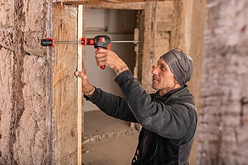 BESSEY Einhandzwinge mit drehbarem Griff EZ360-60, Spannweite 600 mm Ausladung 80 mm, einfaches Überkopfarbeiten, Innovativer 360° Dreh-Mechanismus, Gewicht 1,06 Kg