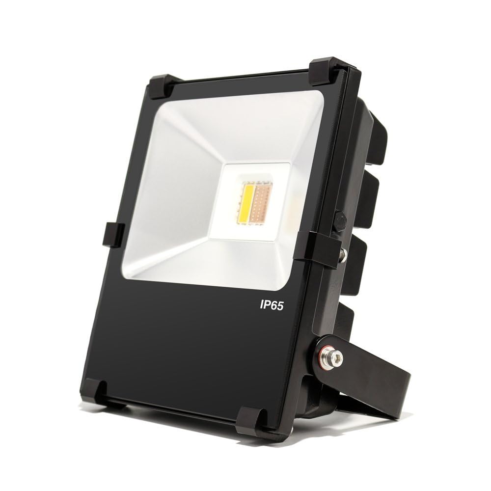 lighteu 1 Stück Milight WLAN LED Lampe original 30W Color RGB plus WarmWeiß,dimmbar,Farbwechsel Gartenleuchte,Außenstrahler Fluter Flutlicht,IP65,ohne Fernbedienung