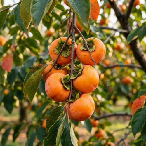 Persimmon Tree Seedling, Fruit Tree Plant, 6-12 Inch Tall, Quart Pot