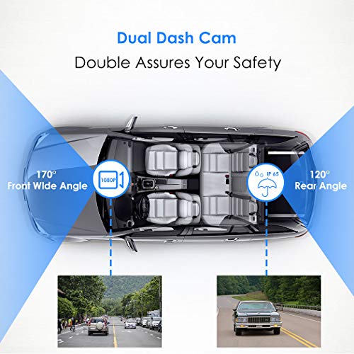 Dash Cam, 7 IPS Touch Screen 1080P Rotazione