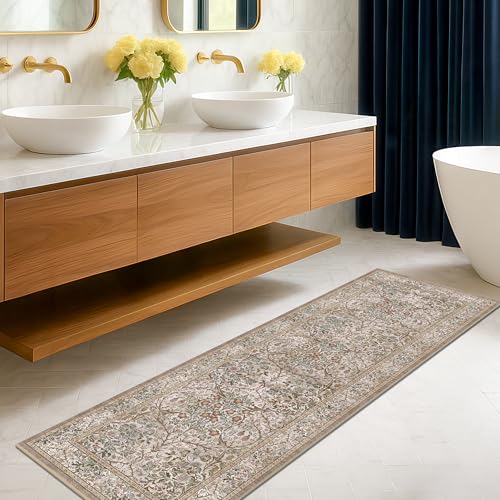 Hazo Haus Non Slip 2x7 Moss Green Hallway Runner -