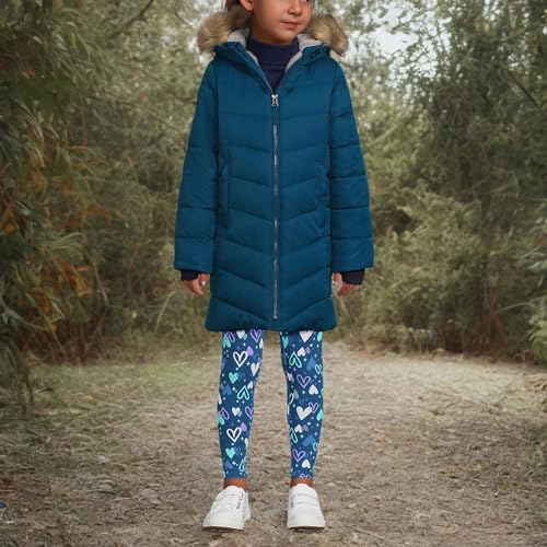 Lands' End Girls Winter Fleece Lined Down Alternative ThermoPlume Coat4