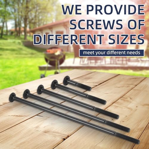 AiVeUao 50 Sets Carriage Bolt Kit, 3/8 x 10 Inch Galvanized Carriage Bolts, Rust Resistance Bolts Includes 50 Washers, and 50 Nuts by AiVeUao - Image 7