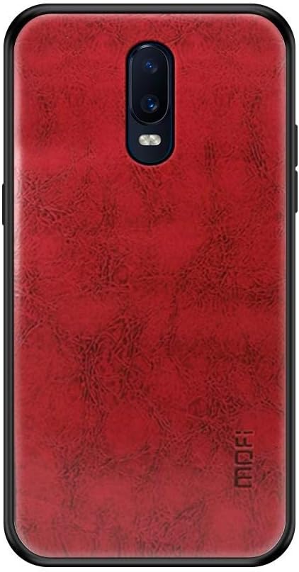 Oneplus 6T MOFI Leather coated case cover - Red.