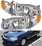 munirater Headlights Headlamp Assembly Replacement for 2001 2002 Corolla w/Corner Signal Lamp Left+Right 8115002100, 8111002110, 8152002070, 8151002070