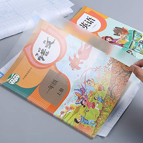 NUOBESTY 10 peças de plástico transparente capa de livro de exercícios 32 K adesivo protetor à prova